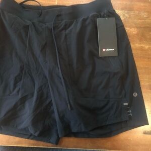 Lululemon License to Train Short 7" Lined, Men's, Blk, Size L NWT